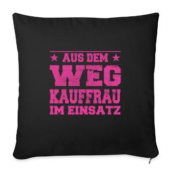 Out of the Way Merchant in Action Design - Sofa pillowcase 17,3'' x 17,3'' (45 x 45 cm) - black - Front