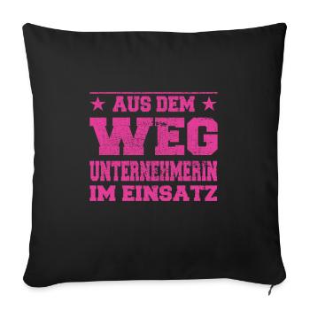 unOut of the Way Entrepreneur in Action Design - Sofa pillowcase 17,3'' x 17,3'' (45 x 45 cm) - black - Front