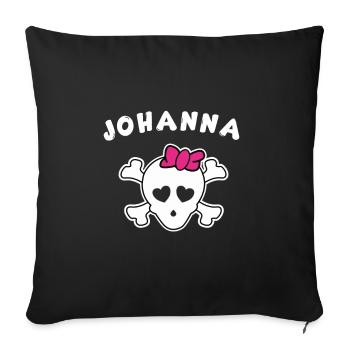 Pirate Johanna Design for Girls and Women - Sofa pillowcase 17,3'' x 17,3'' (45 x 45 cm) - black - Front
