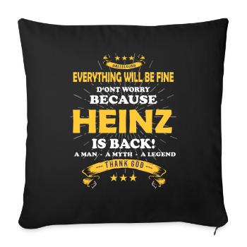 Tout ira bien Heinz est de retour - Housse de coussin décorative 45 x 45 cm - noir - Devant