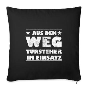 Out of the Way Bouncers in Action Design - Sofa pillowcase 17,3'' x 17,3'' (45 x 45 cm) - black - Front