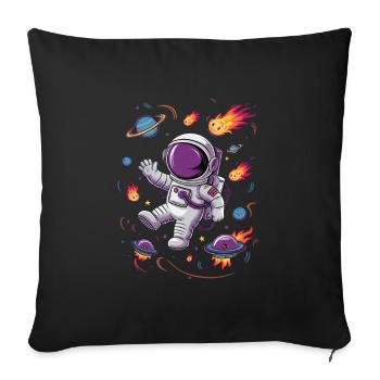 Entdecke Das Universum Mit Uns - Sofakissenbezug 45 x 45 cm - Schwarz - Vorne