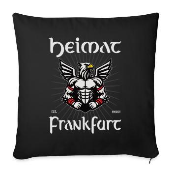 Francfort-sur-le-Main, Muscle et Bodybuilder Design - Housse de coussin décorative 45 x 45 cm - noir - Devant