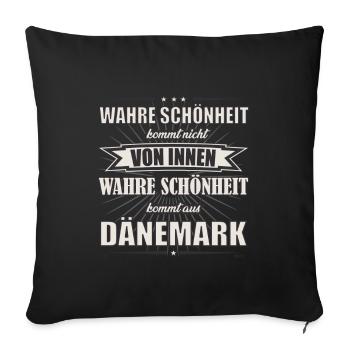 True beauty comes from Denmark Design - Sofa pillowcase 17,3'' x 17,3'' (45 x 45 cm) - black - Front
