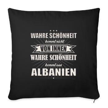 La vraie beauté vient du design albanais - Housse de coussin décorative 45 x 45 cm - noir - Devant