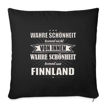 True beauty comes from Finland Design - Sofa pillowcase 17,3'' x 17,3'' (45 x 45 cm) - black - Front