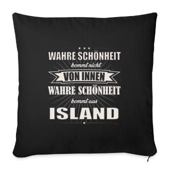 La vraie beauté vient d’Islande, le design - Housse de coussin décorative 45 x 45 cm - noir - Devant