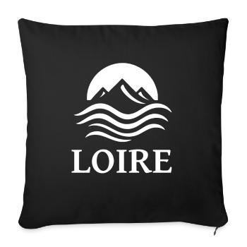cool Loire River design for the rivers fan - Sofa pillowcase 17,3'' x 17,3'' (45 x 45 cm) - black - Front