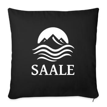 cool Saale river design for the river fan - Sofa pillowcase 17,3'' x 17,3'' (45 x 45 cm) - black - Front