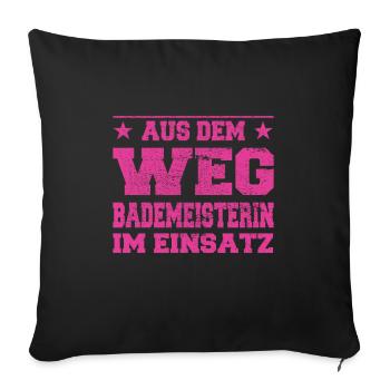 Out of the way: Lifeguard in action Design - Sofa pillowcase 17,3'' x 17,3'' (45 x 45 cm) - black - Front