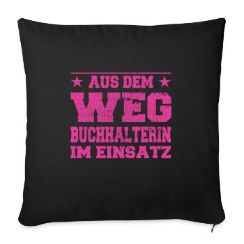 Comptable à l’écart en design d’action - Housse de coussin décorative 45 x 45 cm - noir - Devant