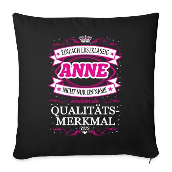 Quality Feature Anne Simply Top Notch Outfit - Sofa pillowcase 17,3'' x 17,3'' (45 x 45 cm) - black - Front