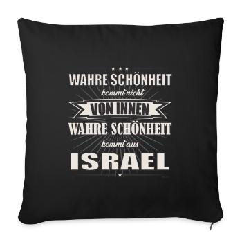 La vraie beauté vient d’Israël, le design - Housse de coussin décorative 45 x 45 cm - noir - Devant