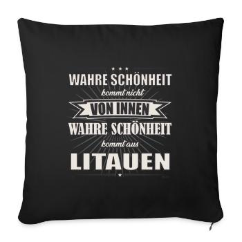 La vraie beauté vient du design lituanien - Housse de coussin décorative 45 x 45 cm - noir - Devant