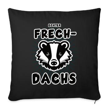 lustiges echter Frechdachs Design - Sofakissenbezug 45 x 45 cm - Schwarz - Vorne