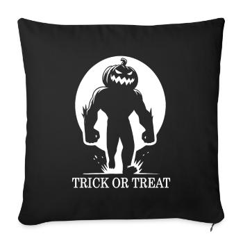 Trick or Treat - Halloween Running Pumpkin Design - Sofa pillowcase 17,3'' x 17,3'' (45 x 45 cm) - black - Front