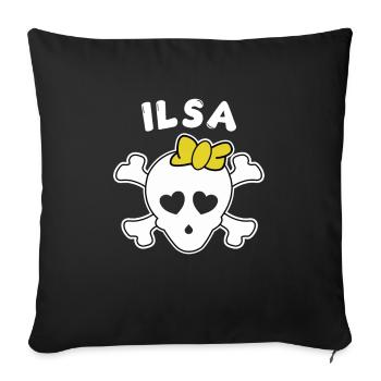 Pirate Isla Design for Girls and Women - Sofa pillowcase 17,3'' x 17,3'' (45 x 45 cm) - black - Front