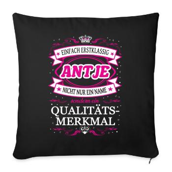 Caractéristique de qualité Antje tout simplement une tenue de première classe - Housse de coussin décorative 45 x 45 cm - noir - Devant