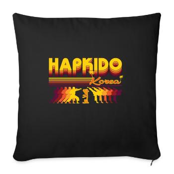 Cooles Hapkido Retro Design - Sofakissenbezug 45 x 45 cm - Schwarz - Vorne