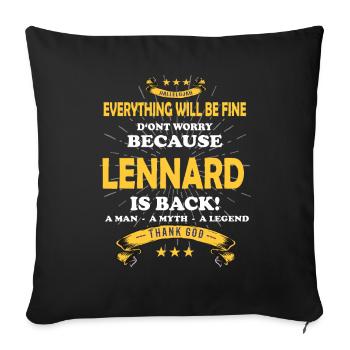 Tout ira bien Lennart est de retour - Housse de coussin décorative 45 x 45 cm - noir - Devant
