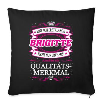 Quality feature Brigitte simply first-class - Sofa pillowcase 17,3'' x 17,3'' (45 x 45 cm) - black - Front