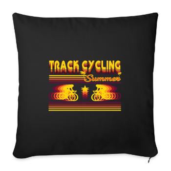 Retro Track Cycling Summer Design - Sofa pillowcase 17,3'' x 17,3'' (45 x 45 cm) - black - Front