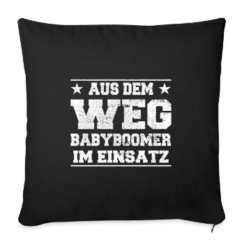 Les baby-boomers à l’écart en action Design - Housse de coussin décorative 45 x 45 cm - noir - Devant