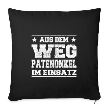 Out of the Way Godfather in Action Design - Sofa pillowcase 17,3'' x 17,3'' (45 x 45 cm) - black - Front