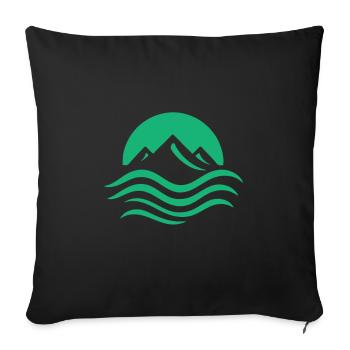 Environmental Protection and Nature Logo Design - Sofa pillowcase 17,3'' x 17,3'' (45 x 45 cm) - black - Front