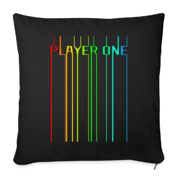 Joueur 1 - Housse de coussin décorative 45 x 45 cm - noir - Devant