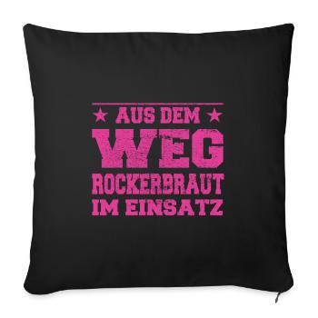 Out of the Way Rocker Bride in Action Design - Housse de coussin décorative 45 x 45 cm - noir - Devant