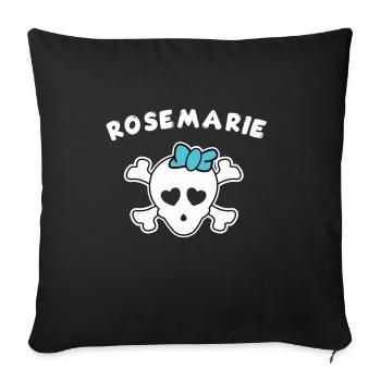 Pirate Rosemarie Design for Girls and Women - Sofa pillowcase 17,3'' x 17,3'' (45 x 45 cm) - black - Front