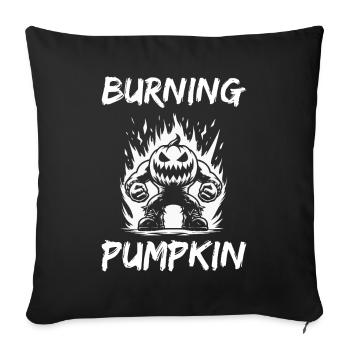 Cool pumpkin monster design for Halloween - Sofa pillowcase 17,3'' x 17,3'' (45 x 45 cm) - black - Front