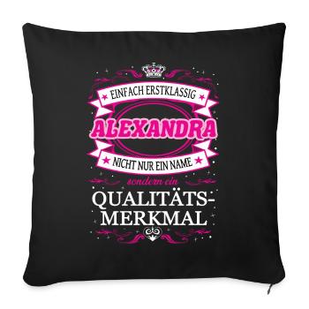 Quality feature Alexandra simply first-class - Sofa pillowcase 17,3'' x 17,3'' (45 x 45 cm) - black - Front