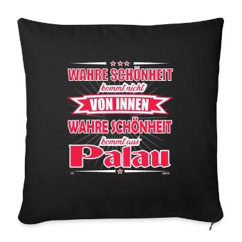 La vraie beauté vient de Palau Design - Housse de coussin décorative 45 x 45 cm - noir - Devant