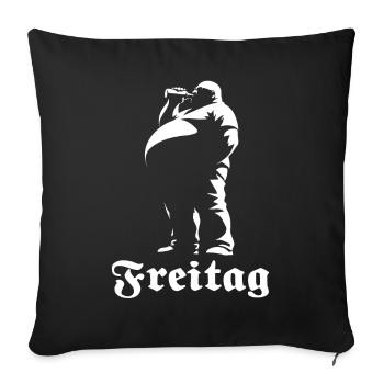 Freitag Design - Start the weekend with beer - Sofa pillowcase 17,3'' x 17,3'' (45 x 45 cm) - black - Front