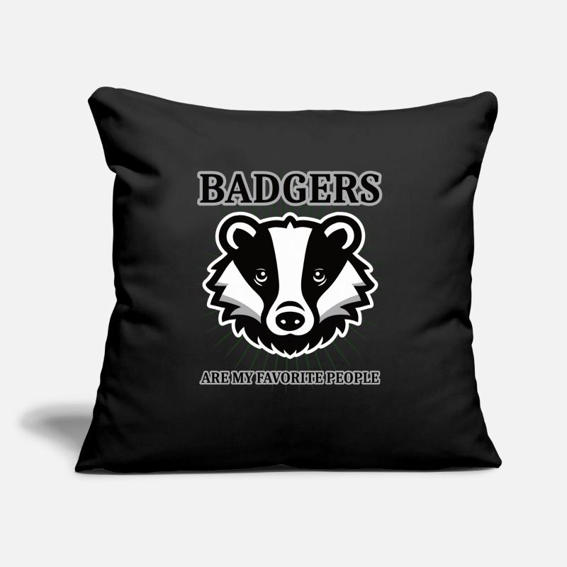 Cool Badger Design with Saying Sofa pillowcase 17,3'' x 17,3'' (45 x 45 cm)
