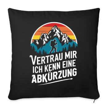 Hiking Hikers Hike Mountains Forest - Sofa pillowcase 17,3'' x 17,3'' (45 x 45 cm) - black - Front