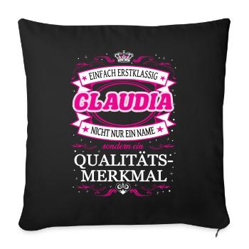 Quality feature Claudia simply first-class - Sofa pillowcase 17,3'' x 17,3'' (45 x 45 cm) - black - Front