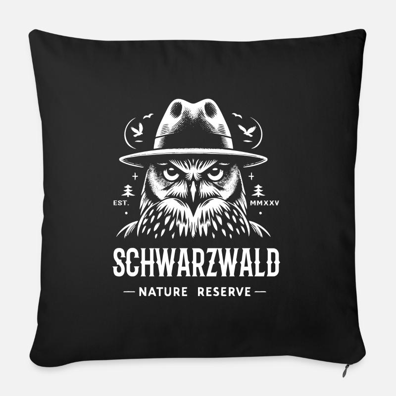 Naturschutzgebiet Schwarzwald – Einzigartige Natur - Sofakissenbezug 45 x 45 cm - Schwarz