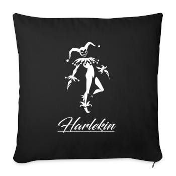 Harlequin Design – Perfect for the Female Fool - Sofa pillowcase 17,3'' x 17,3'' (45 x 45 cm) - black - Front