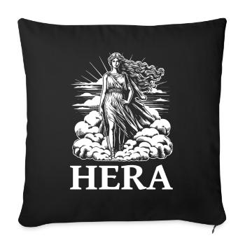 Hera, the Greek Goddess – Design for Mytholog - Sofa pillowcase 17,3'' x 17,3'' (45 x 45 cm) - black - Front
