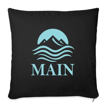 Main – Fluss der Metropolen und Weinberge - Sofakissenbezug 45 x 45 cm - Schwarz - Vorne