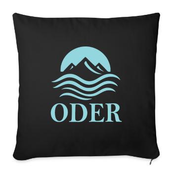 Or – pure nature on the border with Poland - Sofa pillowcase 17,3'' x 17,3'' (45 x 45 cm) - black - Front