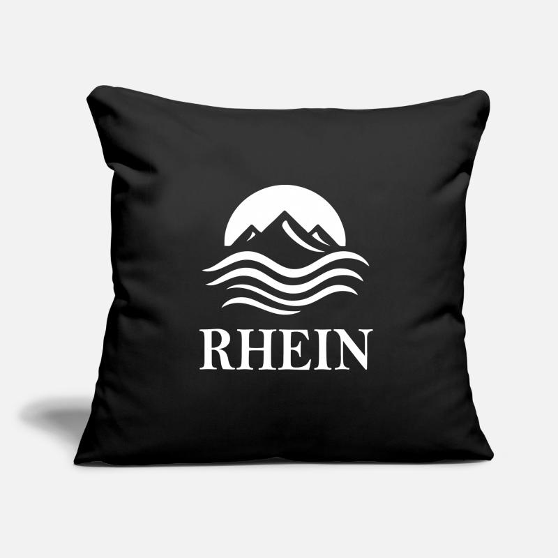Rhin – Conception fluviale majestueuse Housse de coussin décorative 45 x 45 cm
