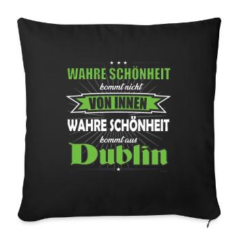 La vraie beauté vient du design de Dublin - Housse de coussin décorative 45 x 45 cm - noir - Devant