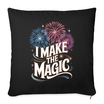 Pyrotechnics Fireworks Pyrotechnics - Sofa pillowcase 17,3'' x 17,3'' (45 x 45 cm) - black - Front