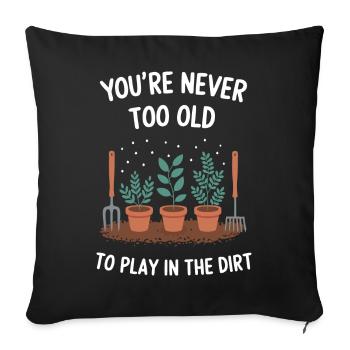 Gardener Garden Plants Gardening - Sofa pillowcase 17,3'' x 17,3'' (45 x 45 cm) - black - Front