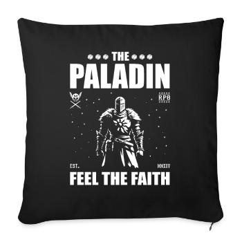 Le Paladin - ressentez la foi - Housse de coussin décorative 45 x 45 cm - noir - Devant