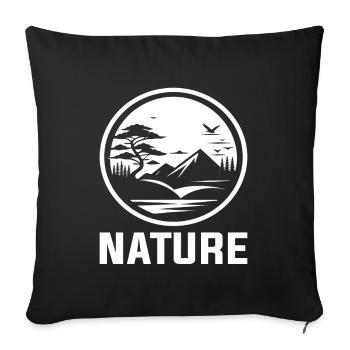 Nature - Pour la protection de l’environnement et les amoureux des paysages - Housse de coussin décorative 45 x 45 cm - noir - Devant